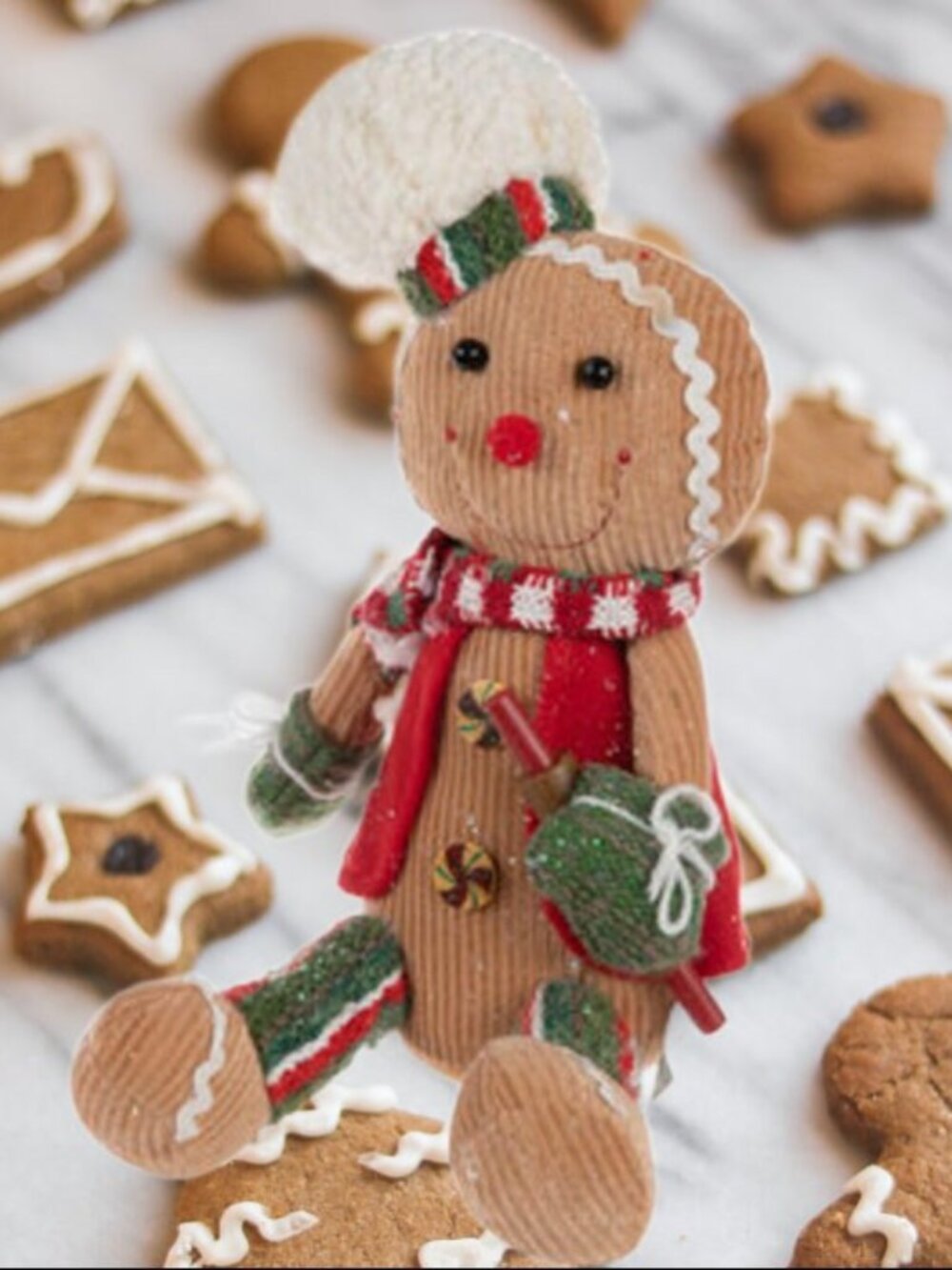 Gingerbread Plush Shelf Sitter Christmas Decoration Holiday Decor Gift